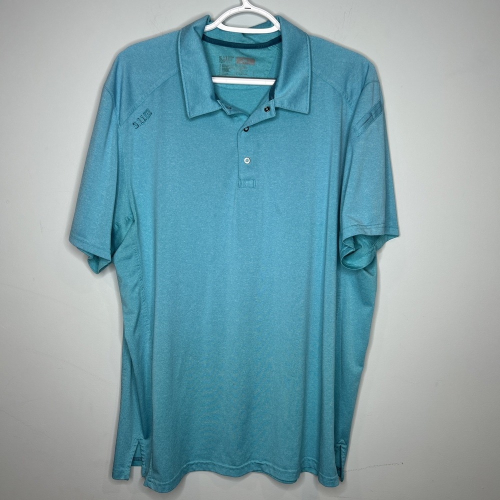 5.11 Tactical Polo Shirt Mens XL Blue‎ Performance Short Sleeve Tagless Utility